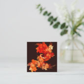 Abstracte kunst voor dansende vuurvogels informatiekaartje (Staand voorkant)