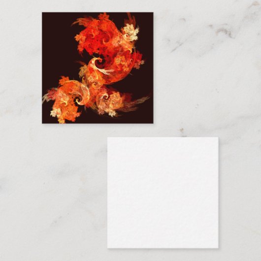 Abstracte kunst voor dansende vuurvogels informatiekaartje (Voorkant / Achterkant)