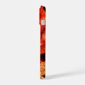 Abstracte kunst voor dansende vuurvogels iPhone 15 case (Linkerkant)
