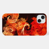 Abstracte kunst voor dansende vuurvogels iPhone hoesje (Achterkant horizontaal)