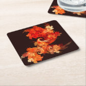 Abstracte kunst voor dansende vuurvogels kartonnen onderzetters (Schuin)