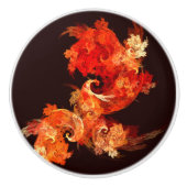 Abstracte kunst voor dansende vuurvogels keramische knop (Voorkant)