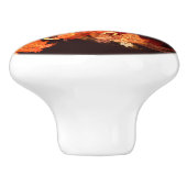 Abstracte kunst voor dansende vuurvogels keramische knop (Zijkant)