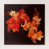 Abstracte kunst voor dansende vuurvogels legpuzzel (Horizontaal)