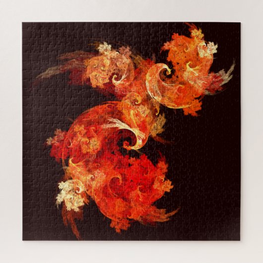Abstracte kunst voor dansende vuurvogels legpuzzel (Verticaal)