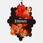 Abstracte kunst voor dansende vuurvogels ornament kaart (Links)