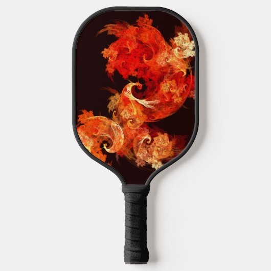 Abstracte kunst voor dansende vuurvogels pickleball paddle (Voorkant)