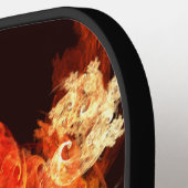 Abstracte kunst voor dansende vuurvogels pickleball paddle (Links Detail)