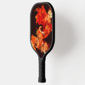 Abstracte kunst voor dansende vuurvogels pickleball paddle (Links)
