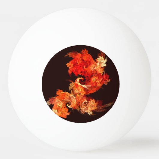 Abstracte kunst voor dansende vuurvogels pingpongbal (Voorkant)