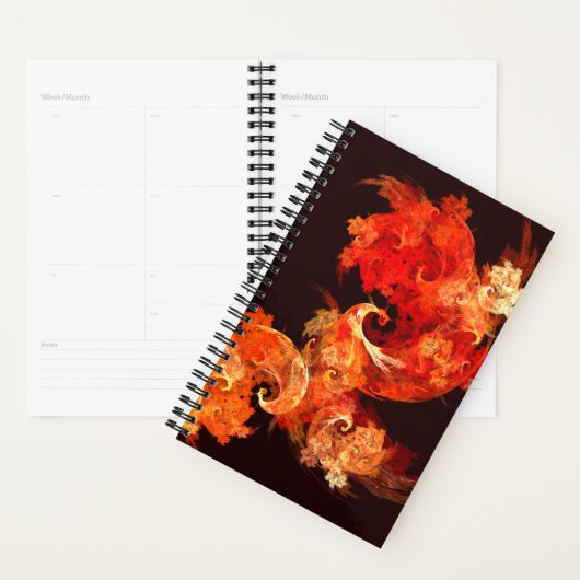 Abstracte kunst voor dansende vuurvogels planner (Display)