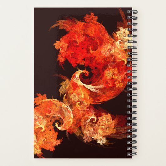 Abstracte kunst voor dansende vuurvogels planner (Achterkant)