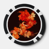 Abstracte kunst voor dansende vuurvogels poker chips (Achterkant)