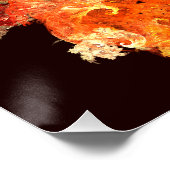 Abstracte kunst voor dansende vuurvogels poster (Hoek)