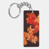 Abstracte kunst voor dansende vuurvogels sleutelhanger (Voorkant Links)