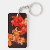 Abstracte kunst voor dansende vuurvogels sleutelhanger (achterkant)