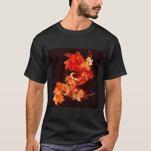 Abstracte kunst voor dansende vuurvogels t-shirt (Voorkant)