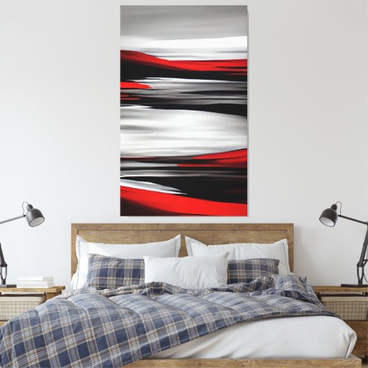 Abstracte kunst voor hedendaagse schilderijen in R Canvas Afdruk (Insitu (Slaapkamer))
