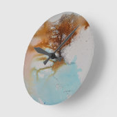 Abstracte kunst voor het schilderen van het landsc ronde klok (Hoek)