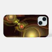 Abstracte kunst voor intieme verbinding iPhone 15 case (Achterkant horizontaal)