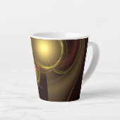 Abstracte kunst voor intieme verbinding latte mok (Rechterhoek)