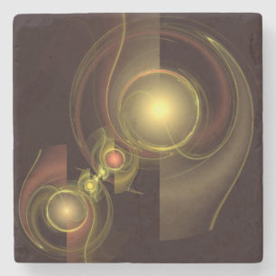Abstracte kunst voor intieme verbinding stenen onderzetter