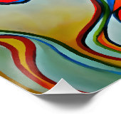 Abstracte kunst voor kleurpaarden perfect poster (Hoek)