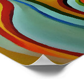 Abstracte kunst voor kleurpaarden poster (Hoek)