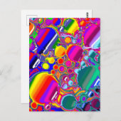 Abstracte kunst voor regenboogblast briefkaart (Voorkant / Achterkant)