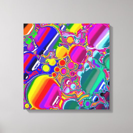 Abstracte kunst voor regenboogblast canvas afdruk (Voorkant)