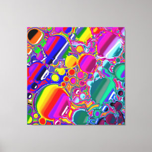 Abstracte kunst voor regenboogblast canvas afdruk