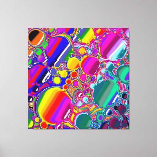 Abstracte kunst voor regenboogblast canvas afdruk (Voorkant)