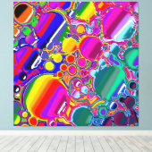 Abstracte kunst voor regenboogblast canvas afdruk (Insitu (Houten vloer))