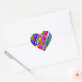 Abstracte kunst voor regenboogblast hart sticker (Envelop)