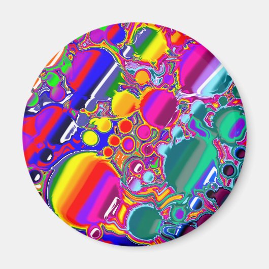 Abstracte kunst voor regenboogblast magneet (Voorkant)