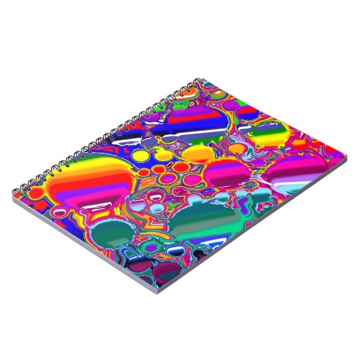 Abstracte kunst voor regenboogblast notitieboek (Linkerzijde)