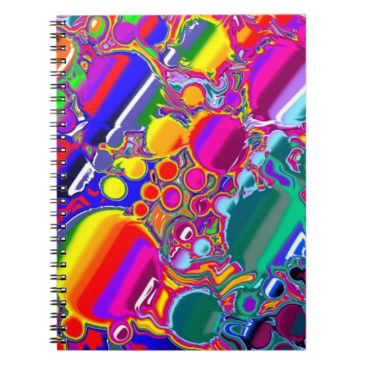 Abstracte kunst voor regenboogblast notitieboek (Voorkant)