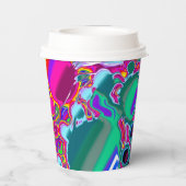 Abstracte kunst voor regenboogblast papieren bekers (Achterkant)