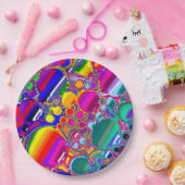 Abstracte kunst voor regenboogblast papieren bordje (Feest)