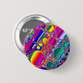 Abstracte kunst voor regenboogblast ronde button 5,7 cm (Voorkant /achterkant)