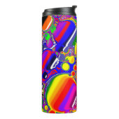 Abstracte kunst voor regenboogblast thermosbeker (Gedraaid links)