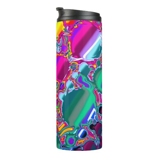 Abstracte kunst voor regenboogblast thermosbeker (Geroteerd rechts)