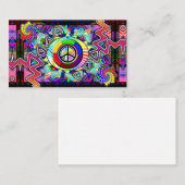 Abstracte kunst voor vredesgebaren visitekaartje (Voorkant / Achterkant)