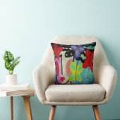 Abstracte kunst voor vrouwen en vlinders kussen (Stoel)