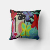 Abstracte kunst voor vrouwen en vlinders kussen (Achterkant)