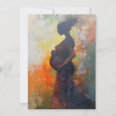 Abstracte kunst voor zwangere vrouwen aankondiging (Voorkant)