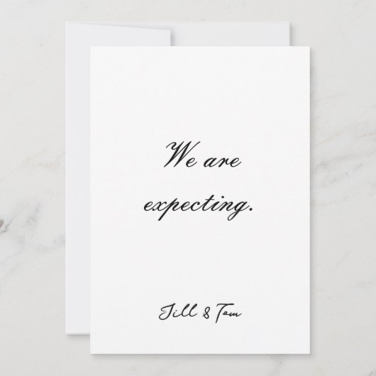 Abstracte kunst voor zwangere vrouwen aankondiging (Achterkant)