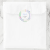 Abstracte Kunst Vrolijk Kerstfeest Geschenk Klassi Ronde Sticker (Tas)