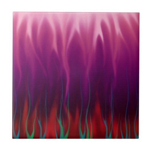 Abstracte Kunst - Vuur - Vlammen Tegeltje (Voorkant)