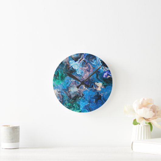 Abstracte kunst wandklok (Huis)